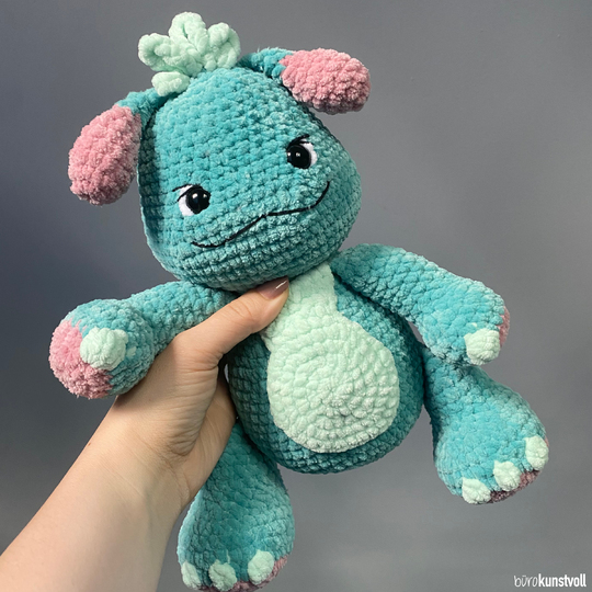 PDF Crochet pattern GER/ENG "Kiko - cuddly monster“, Design @buerokunstvoll