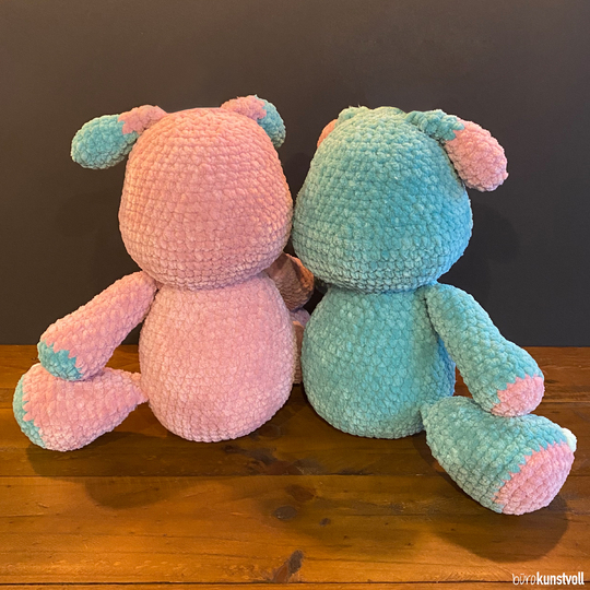 PDF Crochet pattern GER/ENG "Kiko - cuddly monster“, Design @buerokunstvoll