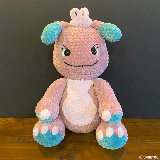 PDF Crochet pattern GER/ENG "Kiko - cuddly monster“, Design @buerokunstvoll