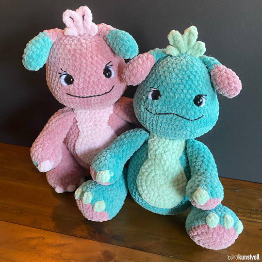 PDF Crochet pattern GER/ENG "Kiko - cuddly monster“, Design @buerokunstvoll