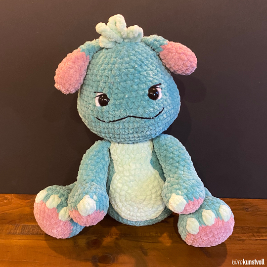 PDF Crochet pattern GER/ENG "Kiko - cuddly monster“, Design @buerokunstvoll