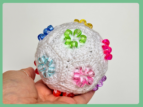 Häkelanleitung Fidget Stressball Perlen - No Sew & Anfängerfreundlich (PDF)