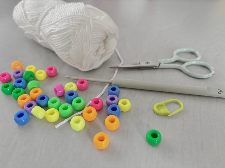 Beaded Crochet Fidget Stressball, Beaded Granny Square Ball, Fidget Toy