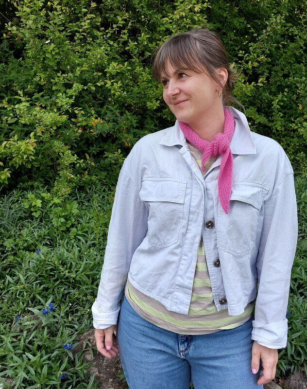 LIL scarf, knitting pattern, Minishawl, knitted  scarf, all yarns and sizes - Image 5