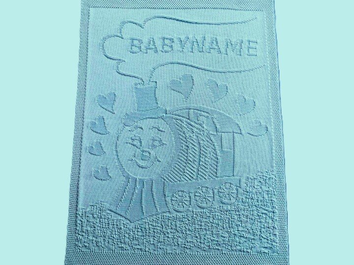 Strickanleitung Babydecke "Dampflok"