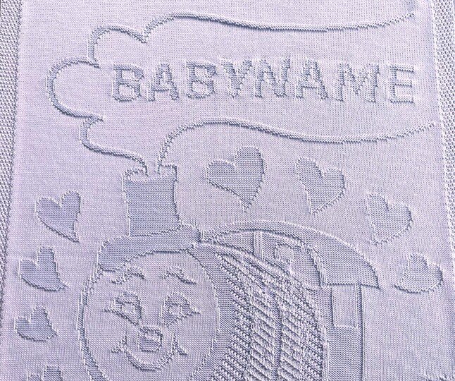 Strickanleitung Babydecke "Dampflok"