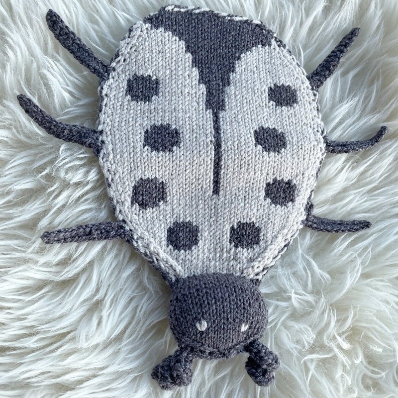Schmusetuch Käfer mit Doubleface gestrickt