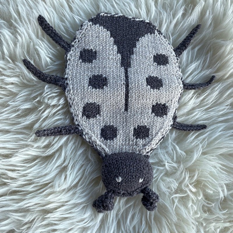 Schmusetuch Käfer mit Doubleface gestrickt