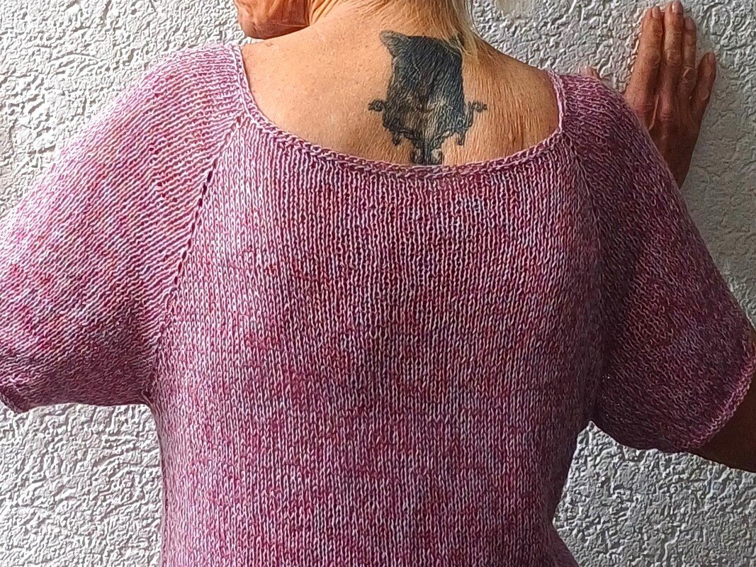 "Steffie Tee - Shirt " mit Seitenschlitz,  Raglan von oben,  Gr. S-XXXL