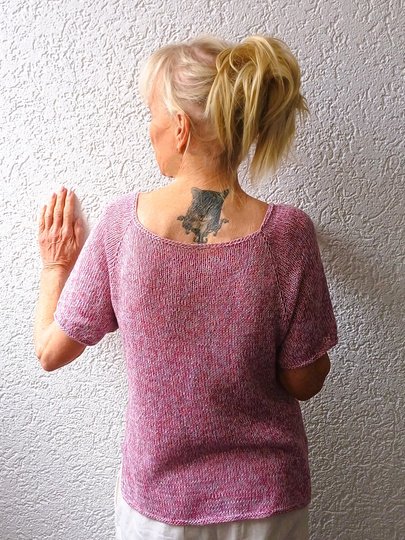 "Steffie Tee - Shirt " mit Seitenschlitz,  Raglan von oben,  Gr. S-XXXL