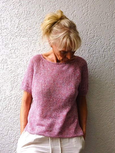 "Steffie Tee - Shirt " mit Seitenschlitz,  Raglan von oben,  Gr. S-XXXL