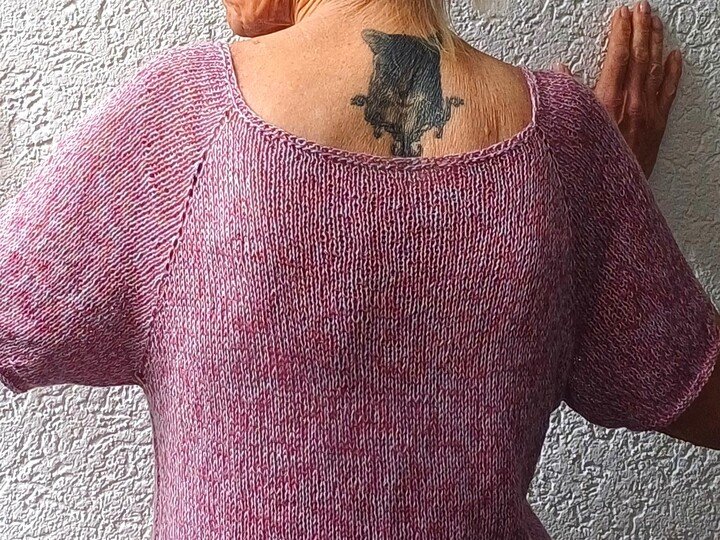 "Steffie Tee - Shirt " mit Seitenschlitz,  Raglan von oben,  Gr. S-XXXL