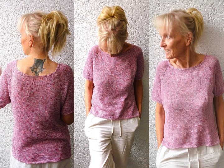 "Steffie Tee - Shirt " mit Seitenschlitz,  Raglan von oben,  Gr. S-XXXL