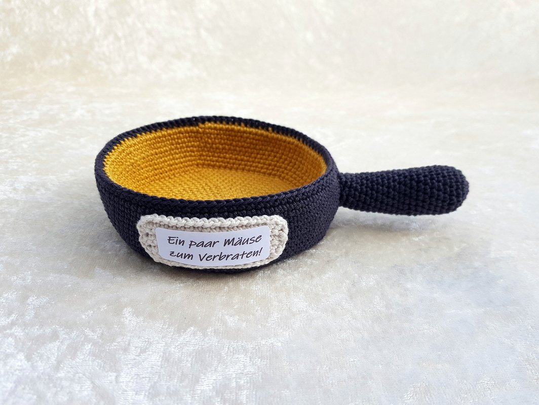 Häkelanleitung - Mäusepfanne - Ein paar Mäuse zum Verbraten! / Geldgeschenk - Bild 8