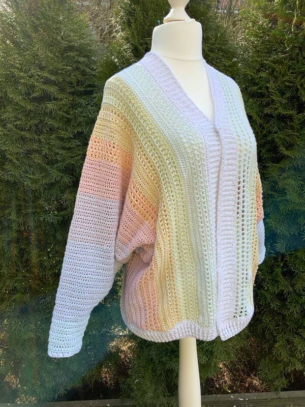 Häkelanleitung Fledermausjacke Sternenstaub - Bild 3