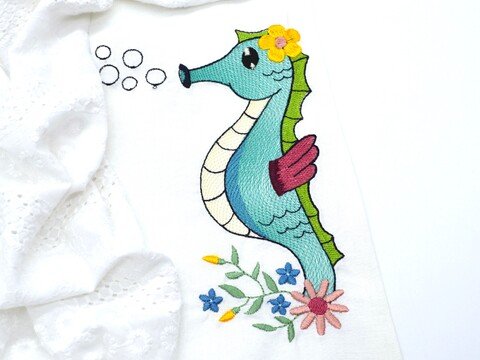 Stickdatei Seepferdchen