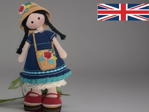Crochet Pattern Doll Summer - Amigurumi - English - Big Doll