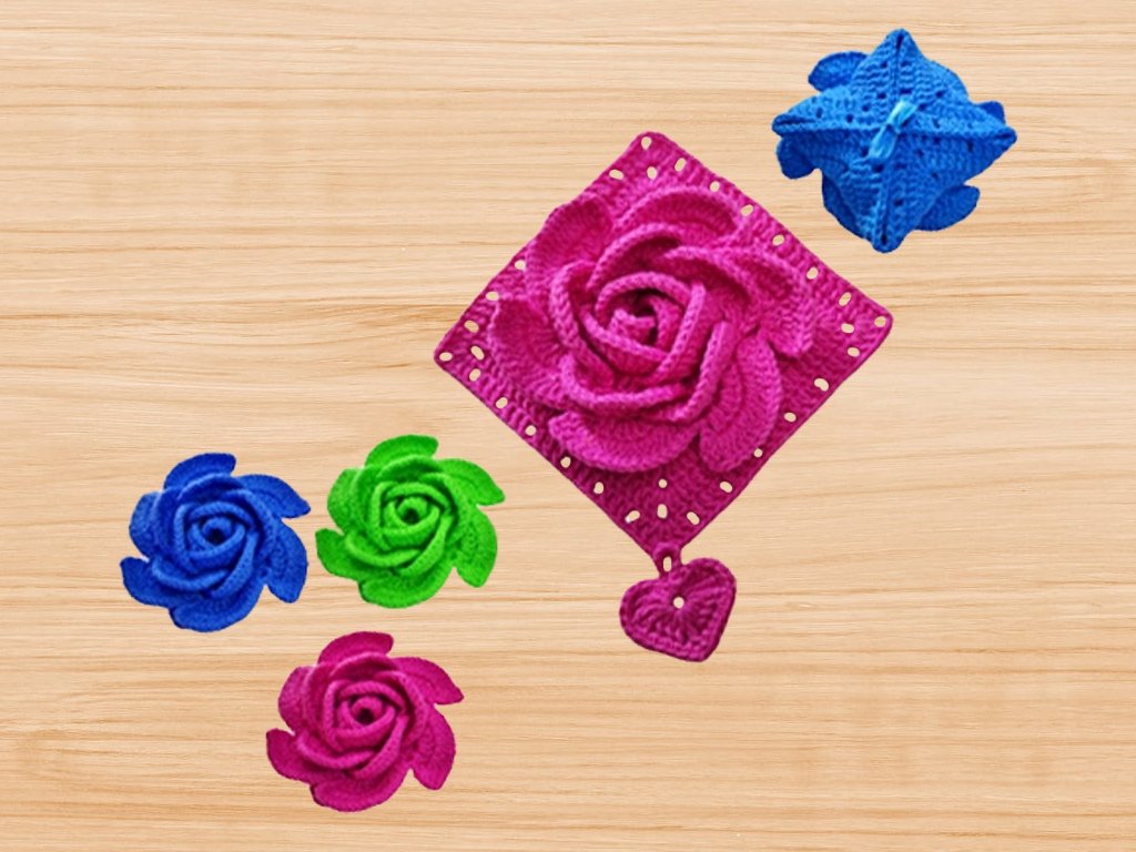 Crochet flower square soap cover pattern - Image 2