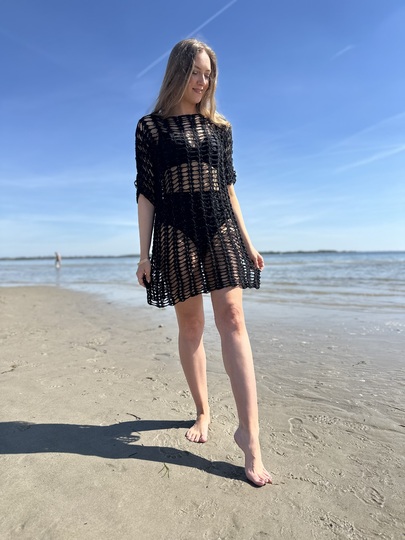 2-Bobbel-Sexy-Häkelkleid / Häkelpulli