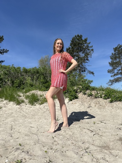 2-Bobbel-Sexy-Häkelkleid / Häkelpulli