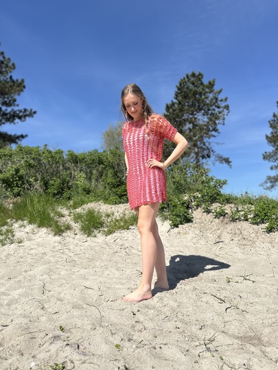 2-Bobbel-Sexy-Häkelkleid / Häkelpulli