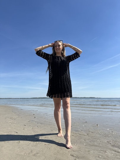 2-Bobbel-Sexy-Häkelkleid / Häkelpulli