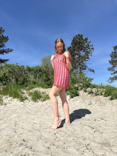 2-Bobbel-Sexy-Häkelkleid / Häkelpulli