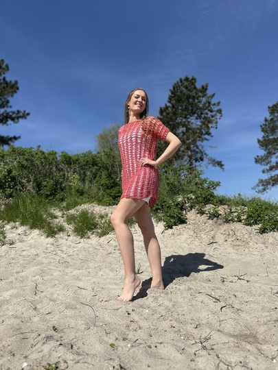 2-Bobbel-Sexy-Häkelkleid / Häkelpulli