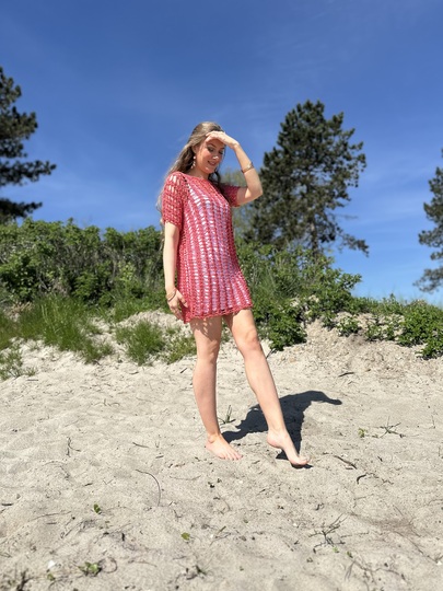 2-Bobbel-Sexy-Häkelkleid / Häkelpulli