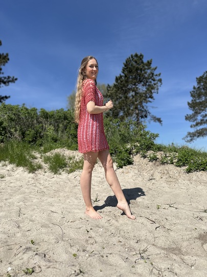 2-Bobbel-Sexy-Häkelkleid / Häkelpulli