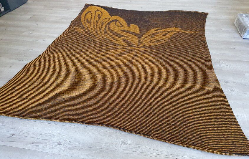 Butterfly, Shadow Knitting, Illusion Knitting, Motif Blanket