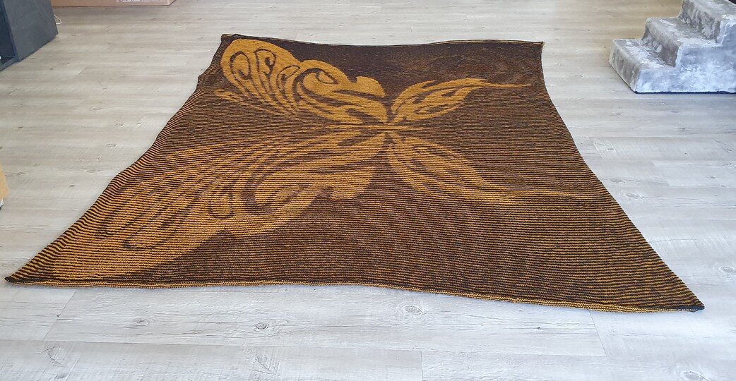 Butterfly, Shadow Knitting, Illusion Knitting, Motif Blanket