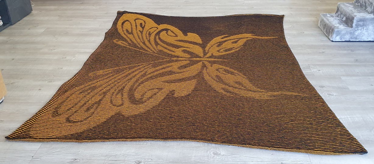 Butterfly, Shadow Knitting, Illusion Knitting, Motif Blanket