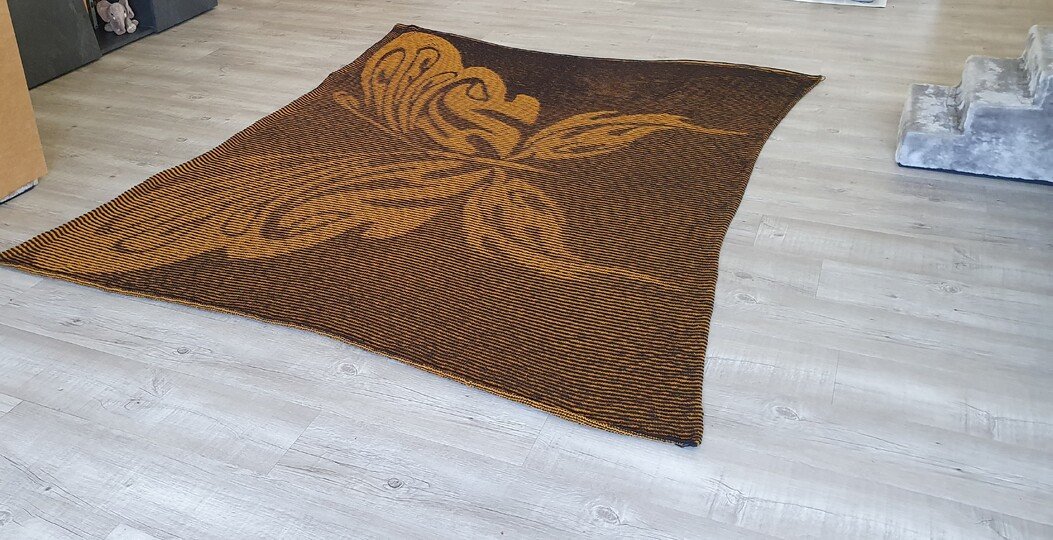 Schmetterling, Schattenstricken, Illusionsstricken, Motivdecke