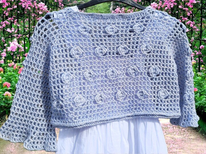 "Lena" - sommerlicher Häkelpulli RVO für jede Größe - Anleitung