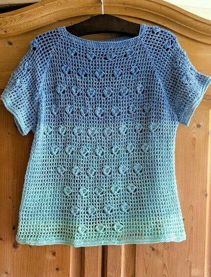 "Lena" - sommerlicher Häkelpulli RVO für jede Größe - Anleitung