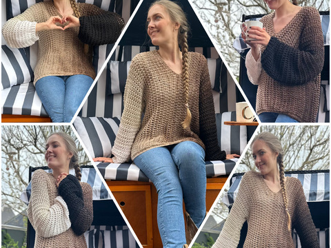 1-Bobbel-Coffee-Häkelpulli