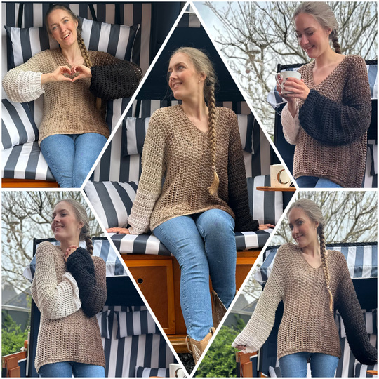 1-Bobbel-Coffee-Häkelpulli