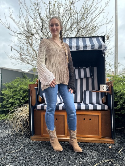 1-Bobbel-Coffee-Häkelpulli