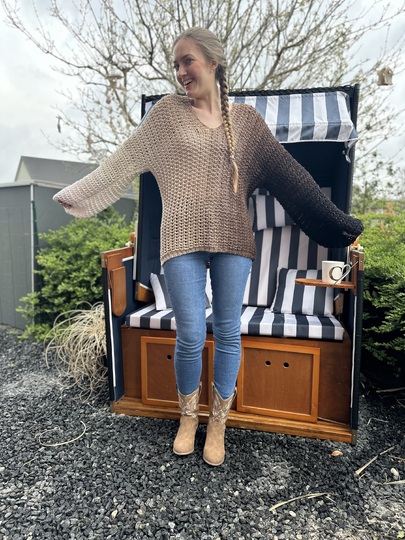 1-Bobbel-Coffee-Häkelpulli