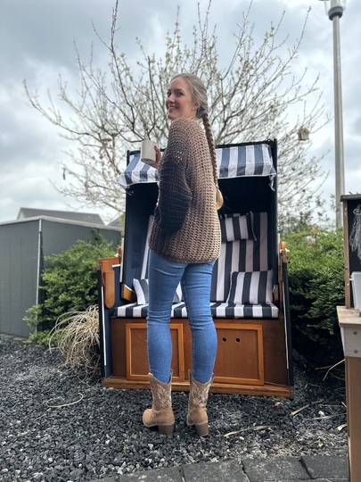 1-Bobbel-Coffee-Häkelpulli