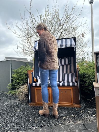 1-Bobbel-Coffee-Häkelpulli