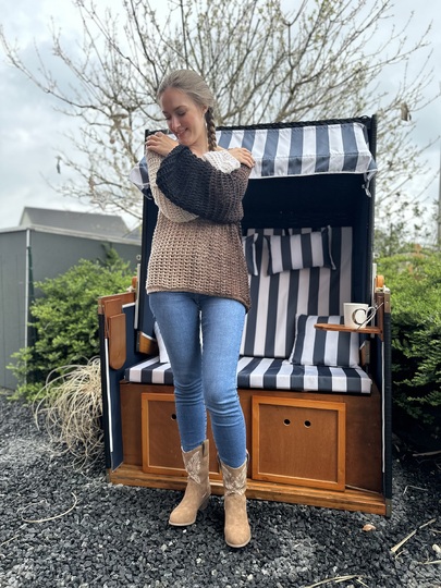 1-Bobbel-Coffee-Häkelpulli