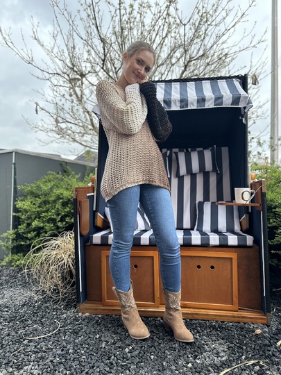 1-Bobbel-Coffee-Häkelpulli