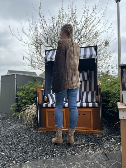 1-Bobbel-Coffee-Häkelpulli