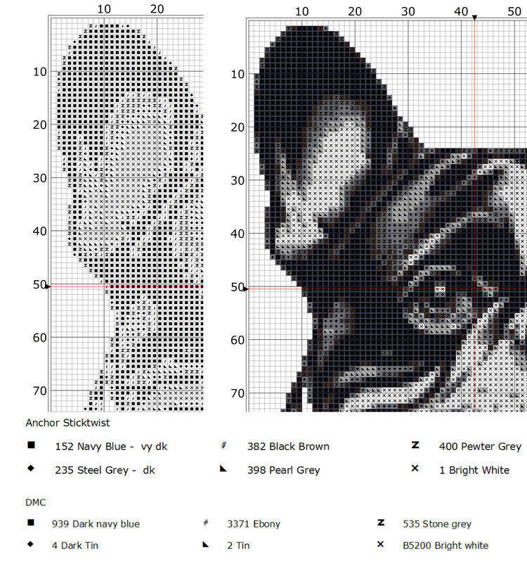 Kreuzstichvorlage Französische Bulldogge Karla als PDF und PNG - Bild 6