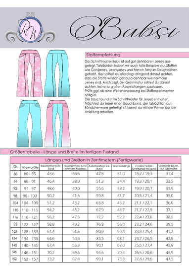 E-Book Babsi Gr. 80 bis 152