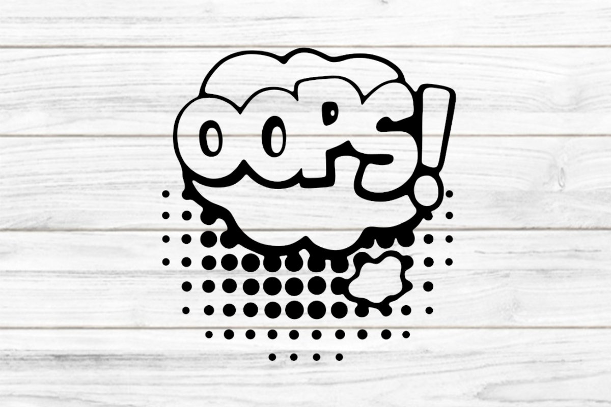 Sprechblase Oops Plotterdatei SVG DXF FCM