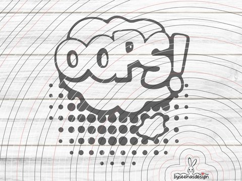 Sprechblase Oops Plotterdatei SVG DXF