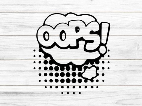 Sprechblase Oops Plotterdatei SVG DXF FCM